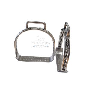 ESTRIBO INOX DOS PATAS RETORCIDO