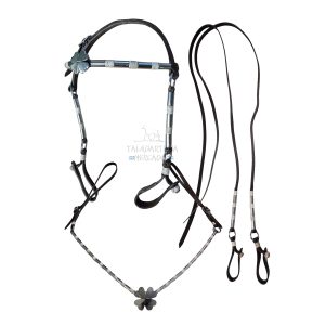 CABEZADA Y RIENDA DE SUELA CON PECHERA DE ALPACA